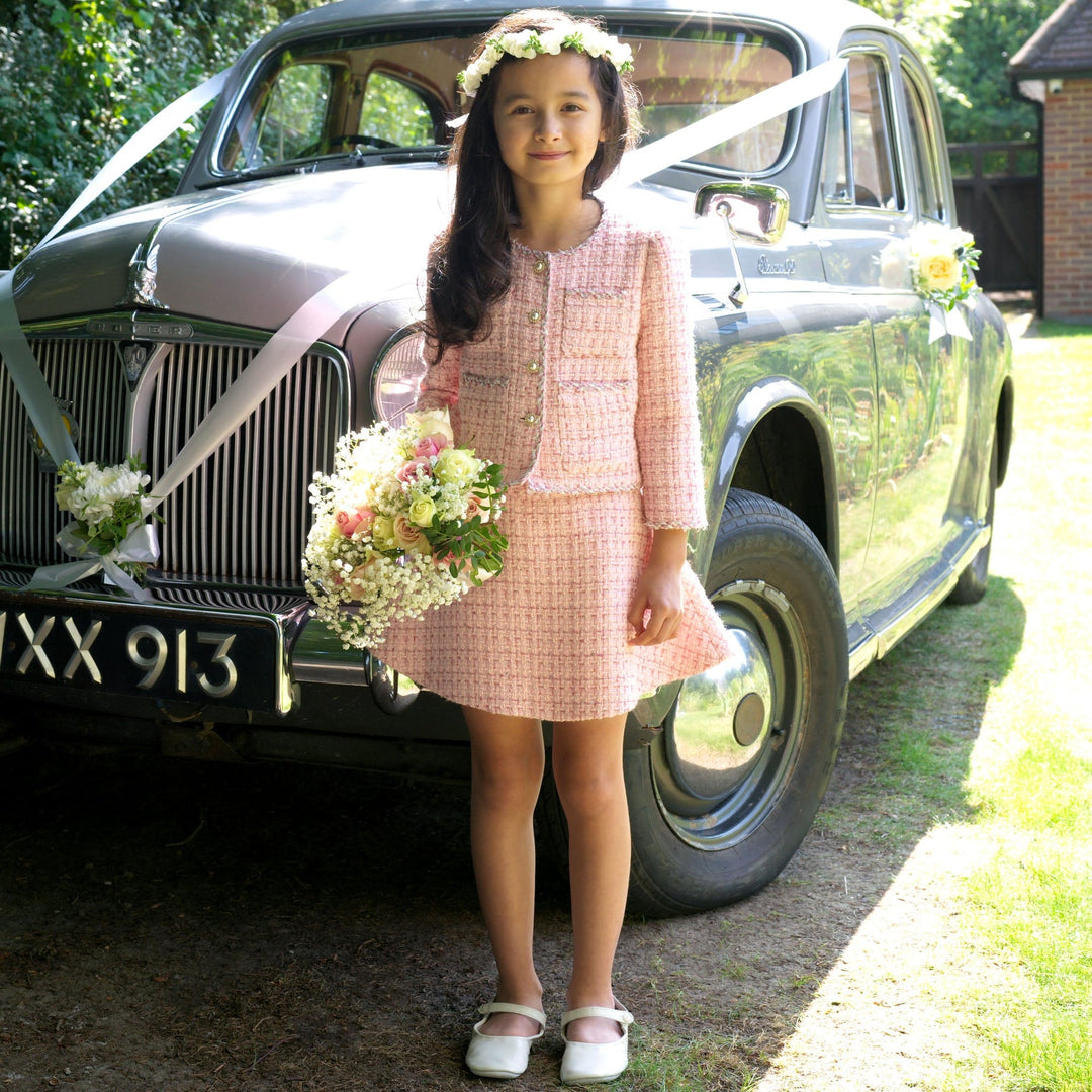 Pink Tweed Jacket & Skirt Set
