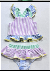 2-Piece Multi Stripe Swimsuit