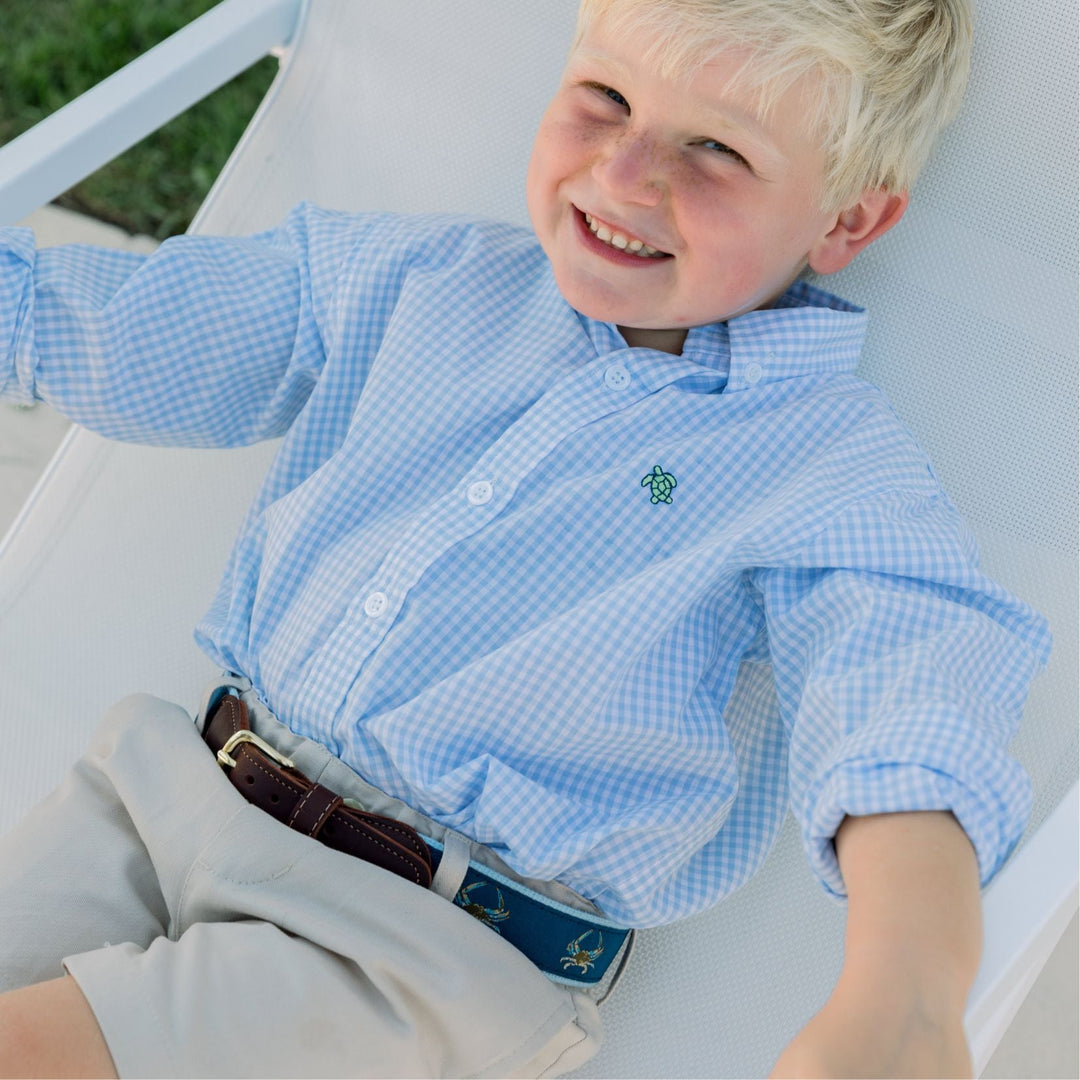 Roscoe Button Down - Light Blue Check