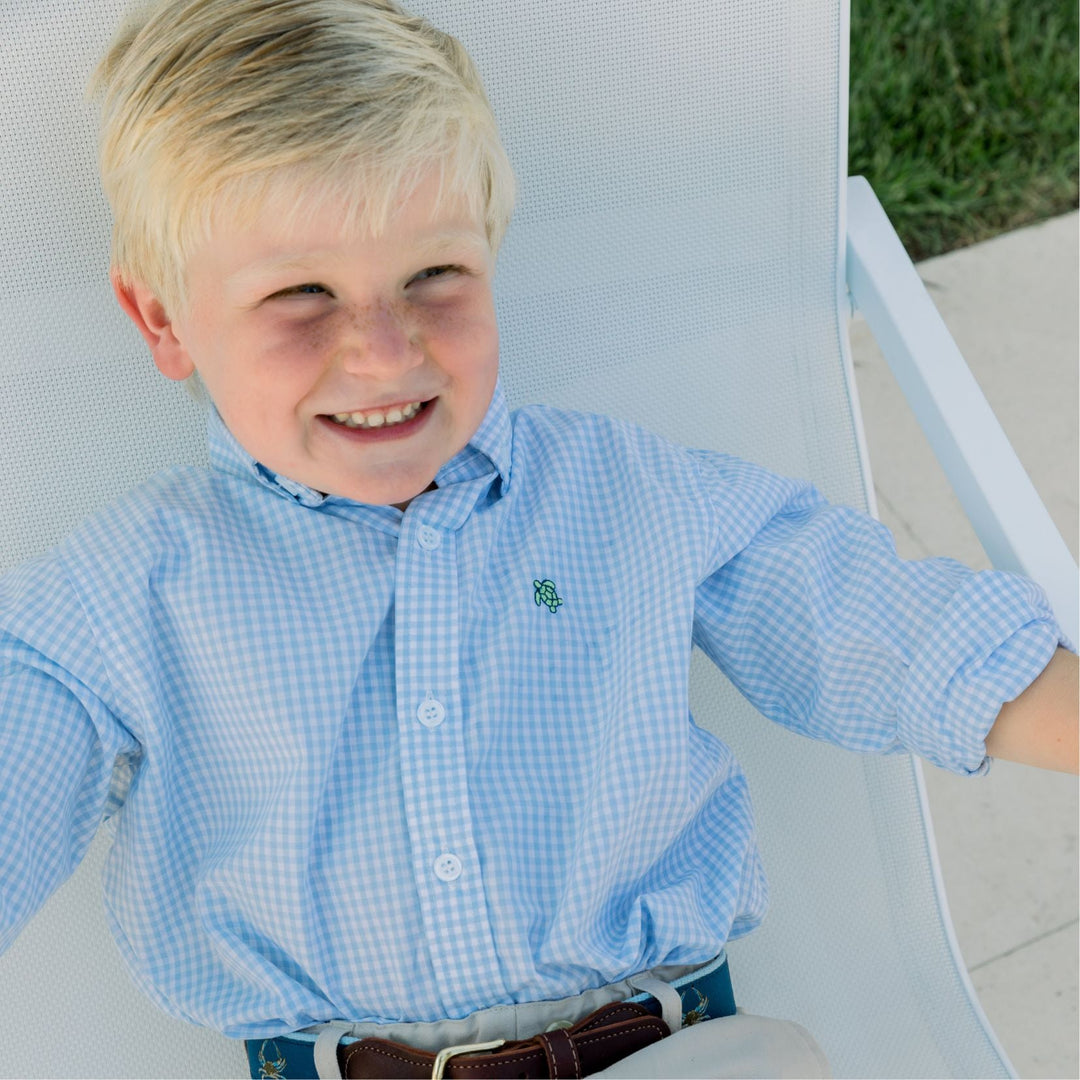 Roscoe Button Down - Light Blue Check