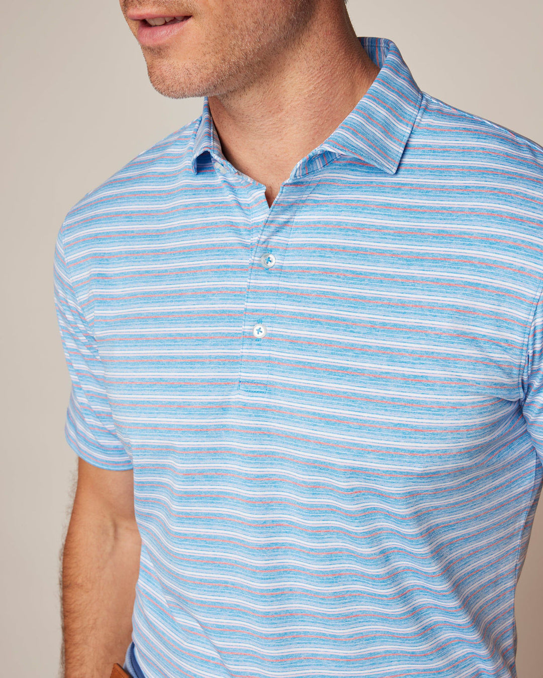 Astrid Striped Jr. Jersey Performance Polo