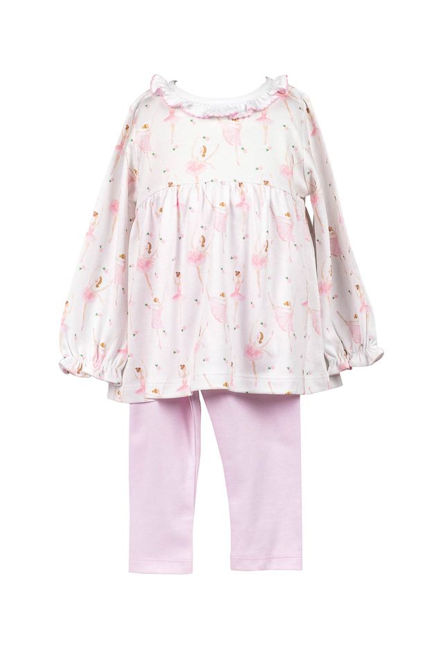En Point Long-Sleeve Tunic Set