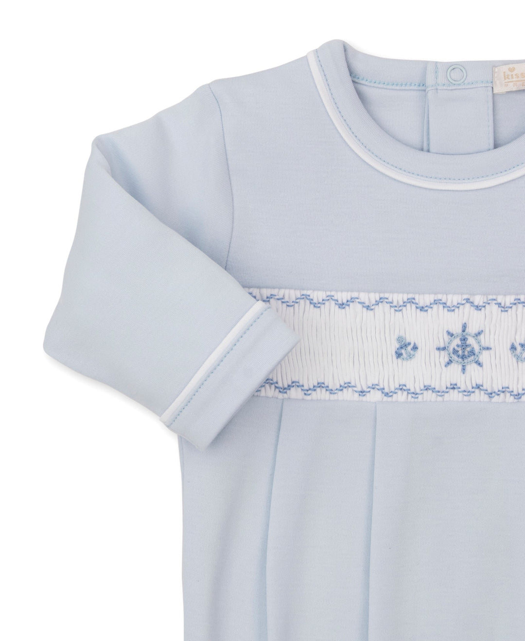 CLB Summer Medley 25 Blue Hand Smocked Footie