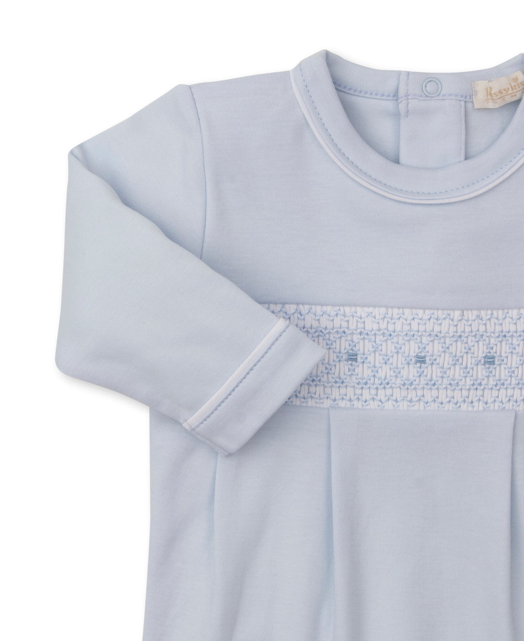 CLB Fall 25 Blue Hand Smocked Footie