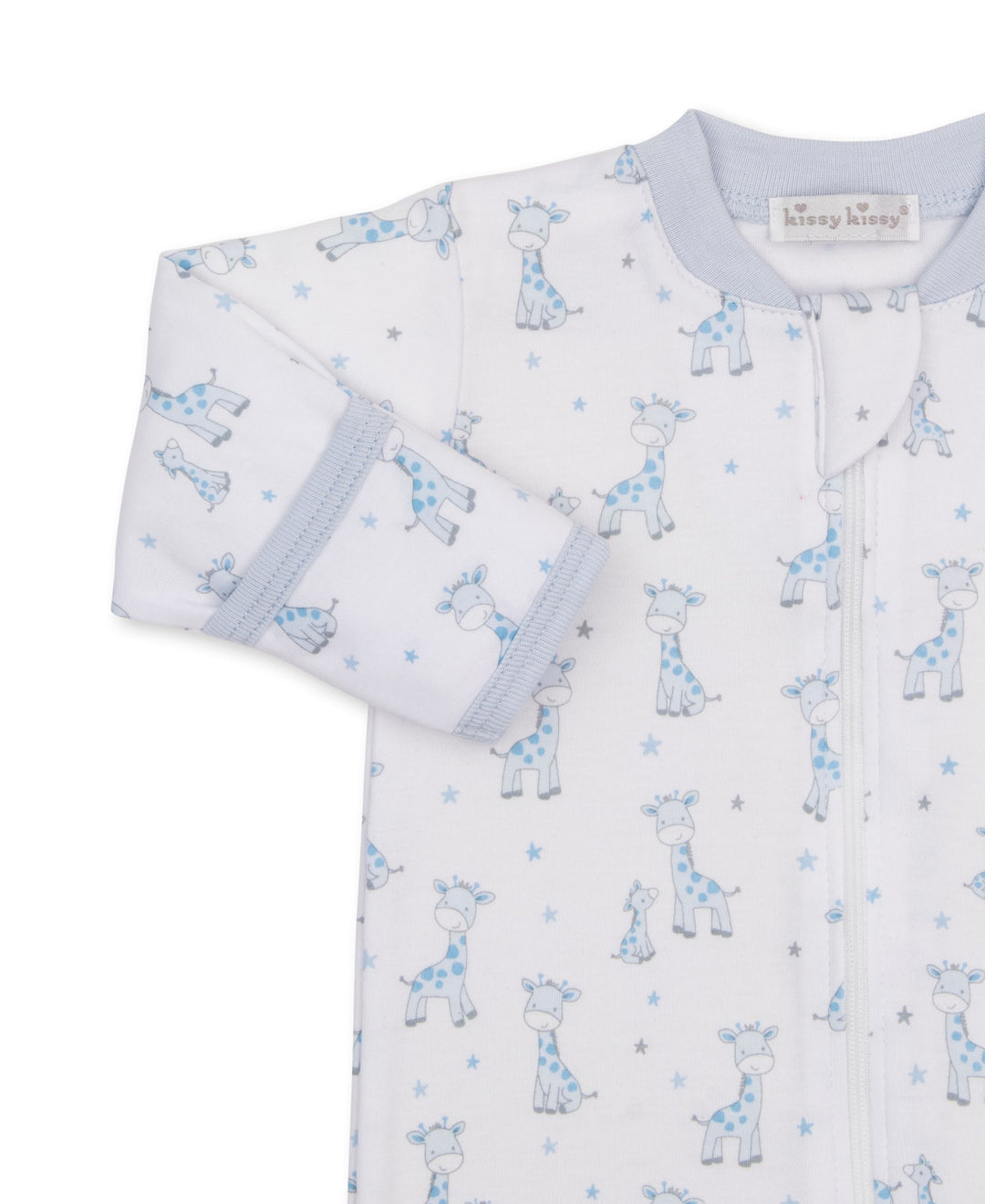 Just Giraffes Blue Zip Footie