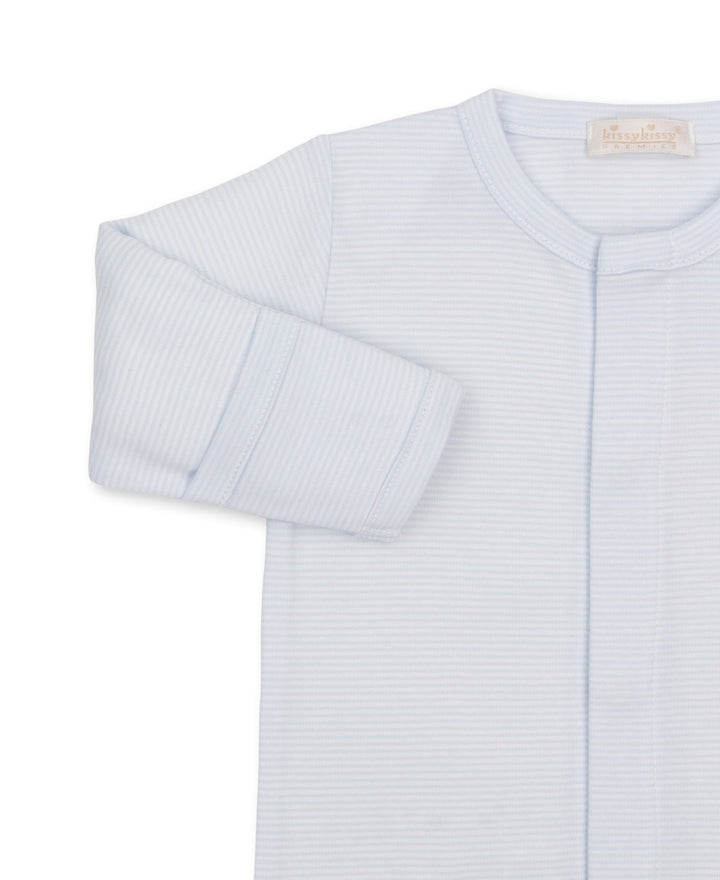 Jungle Hang Out Hand Embroidered  Stripe Footie
