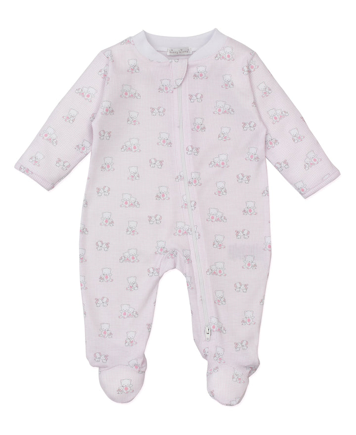 Beary Besties Pink Zip Footie