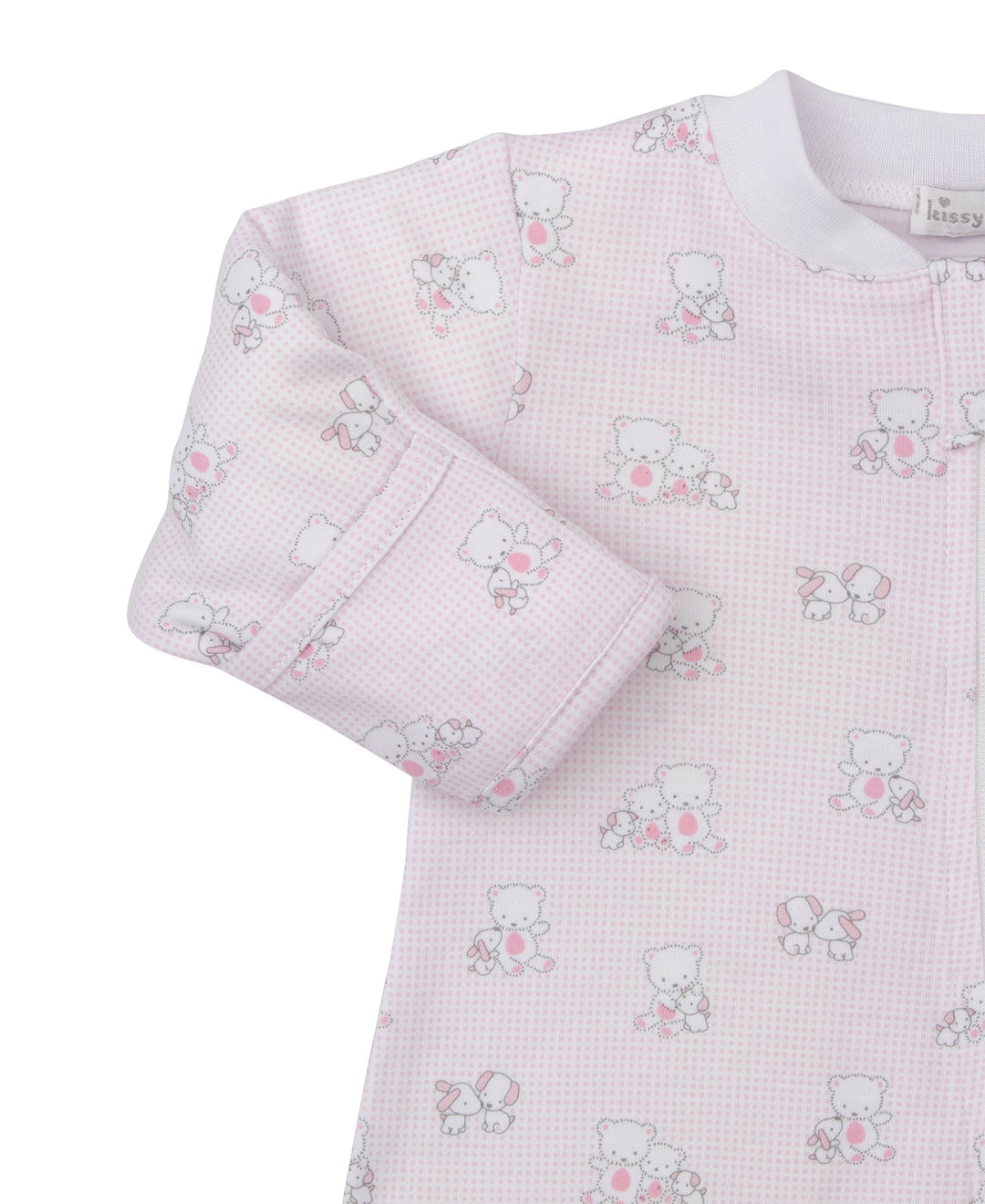 Beary Besties Pink Zip Footie