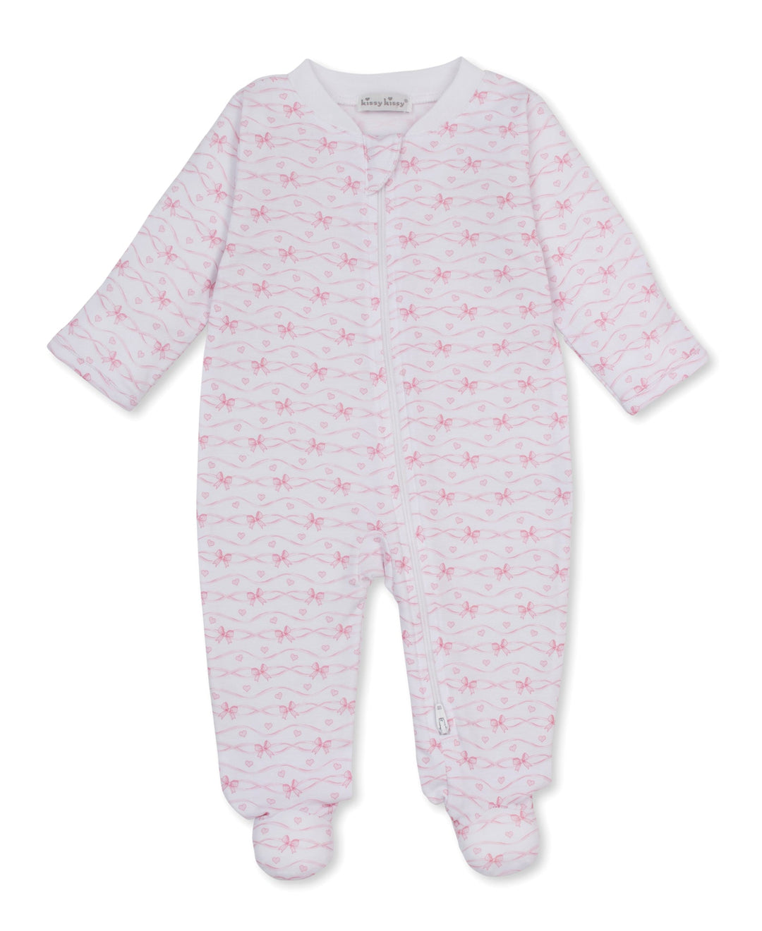 Baby Bows Zip Footie