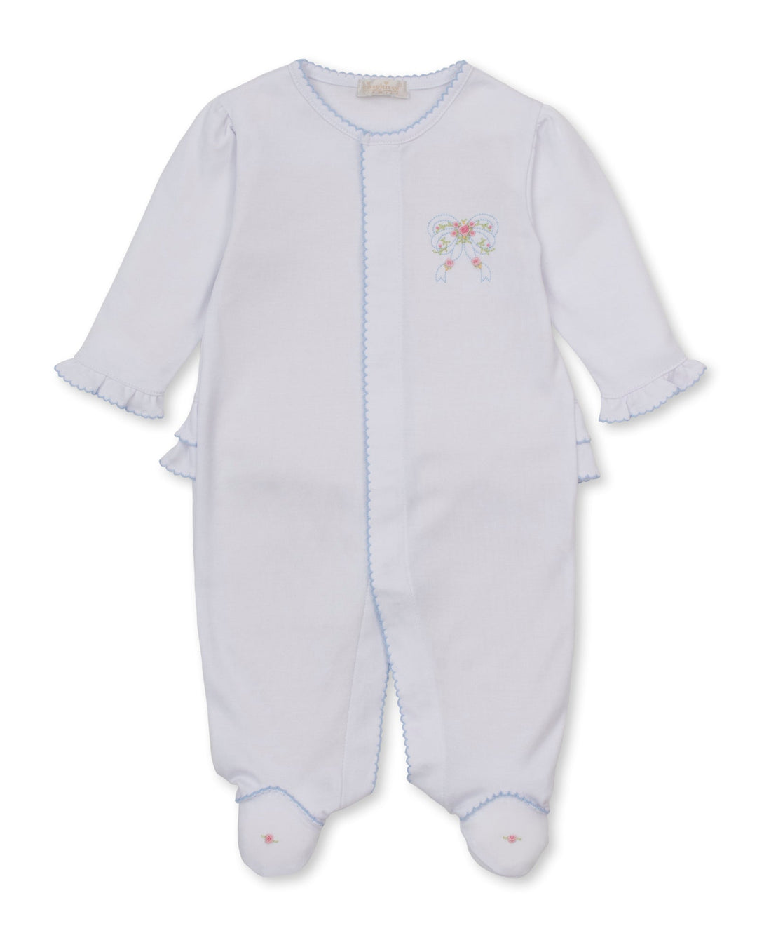 Premier Rose Bow Hand Embroidered Footie
