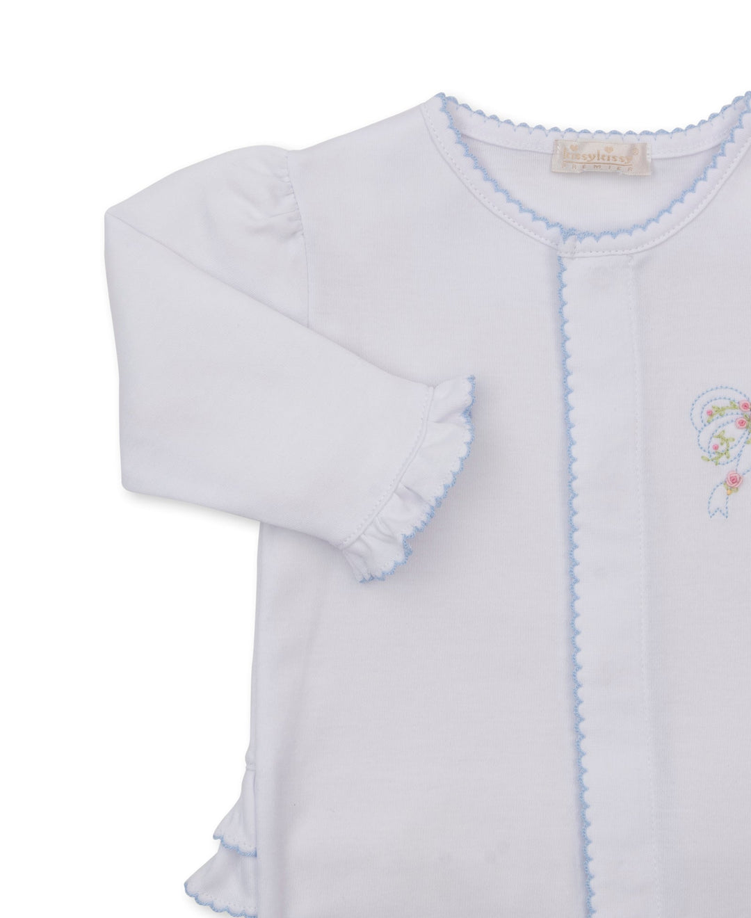 Premier Rose Bow Hand Embroidered Footie