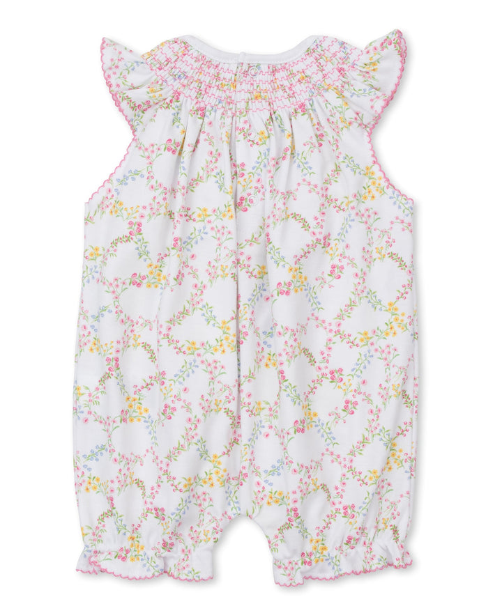 Garden Trellis Short Smocked Playsuit