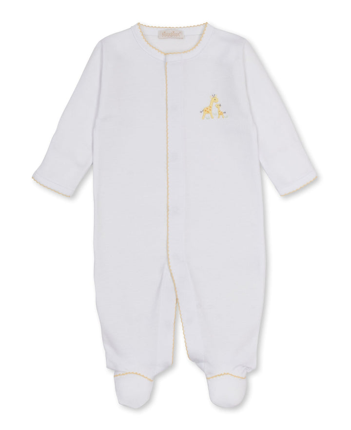 Giraffe Love Hand-Embroidered Footie