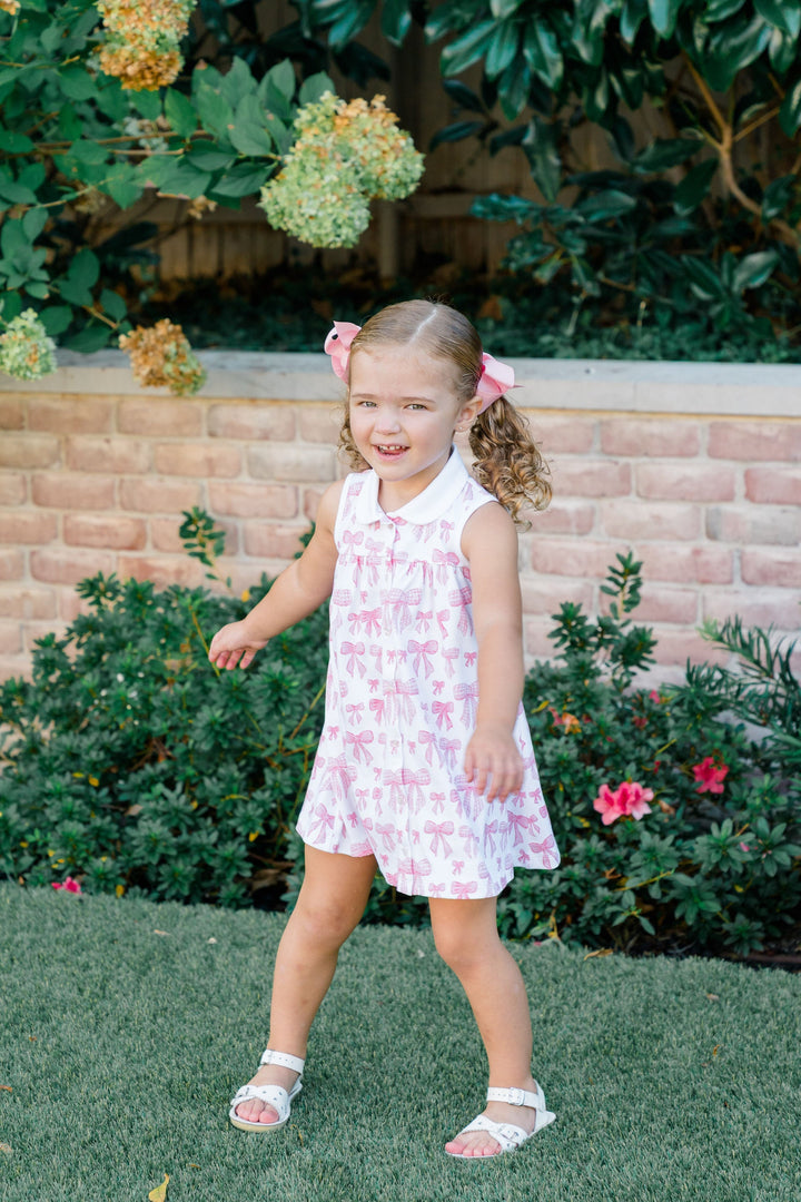 Grosgrain Button-Down Dress