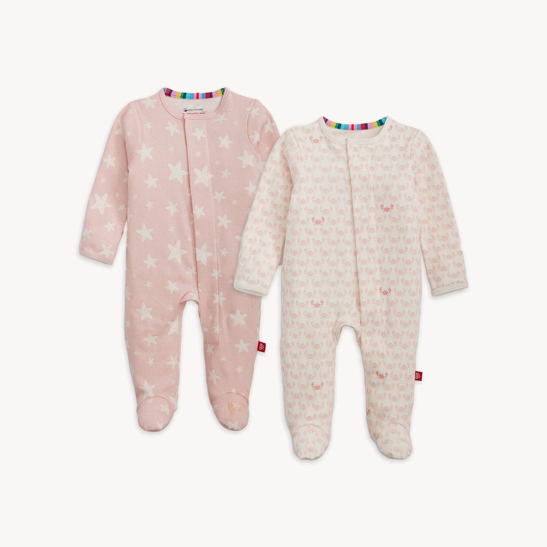Organic Cotton Magnetic 2-Pack Footie