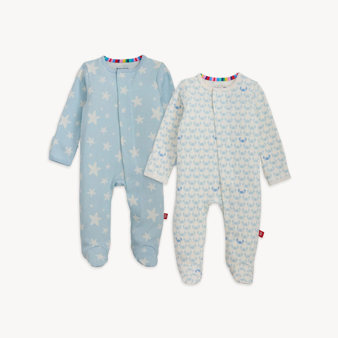 Organic Cotton Magnetic 2-Pack Footie