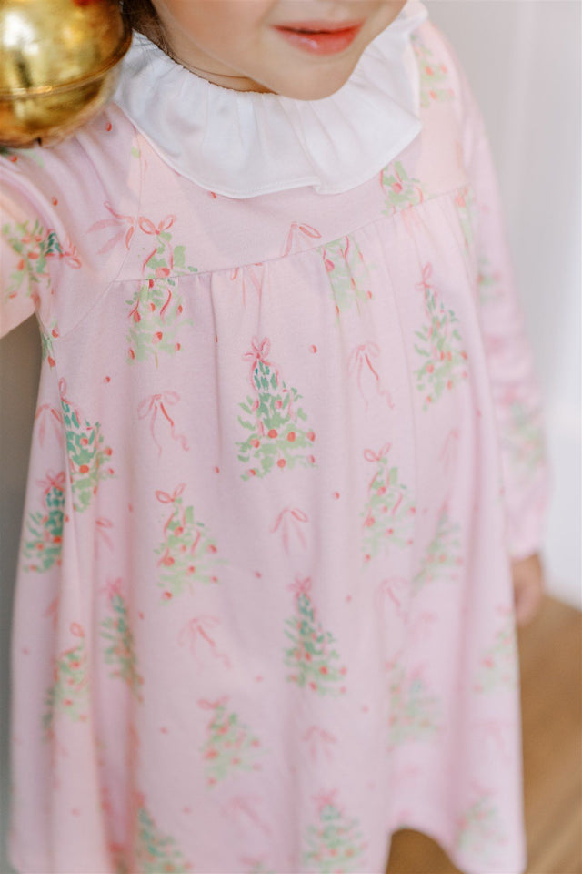 Pink Tinsel Dress Long-Sleeve