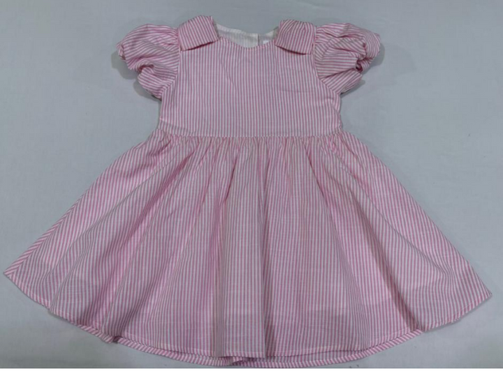 Pearl Dress - Pink Stripe