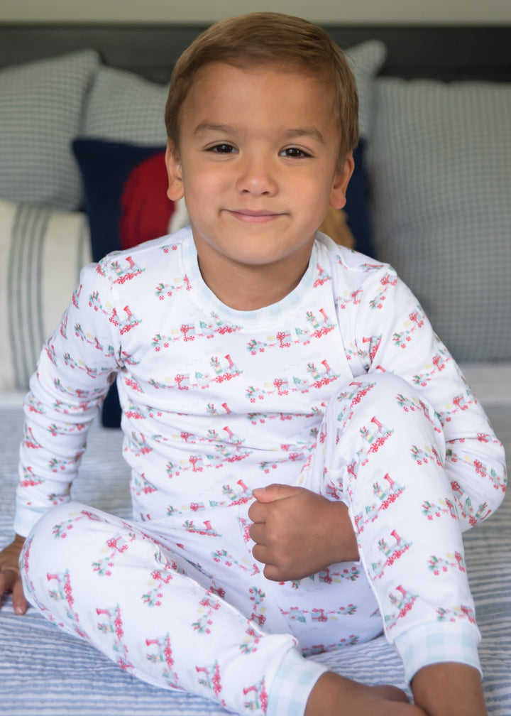 Boys Christmas Train Jammies - Pre-Order