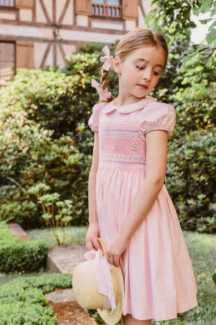 Princess Charlotte Heirloom Smocked Dress - Pink