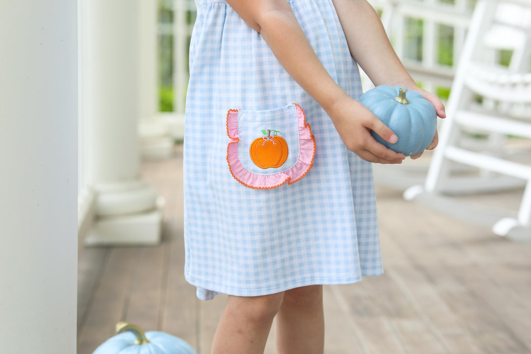 Pumpkin Short-Sleeve Dress