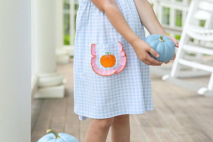 Pumpkin Short-Sleeve Dress