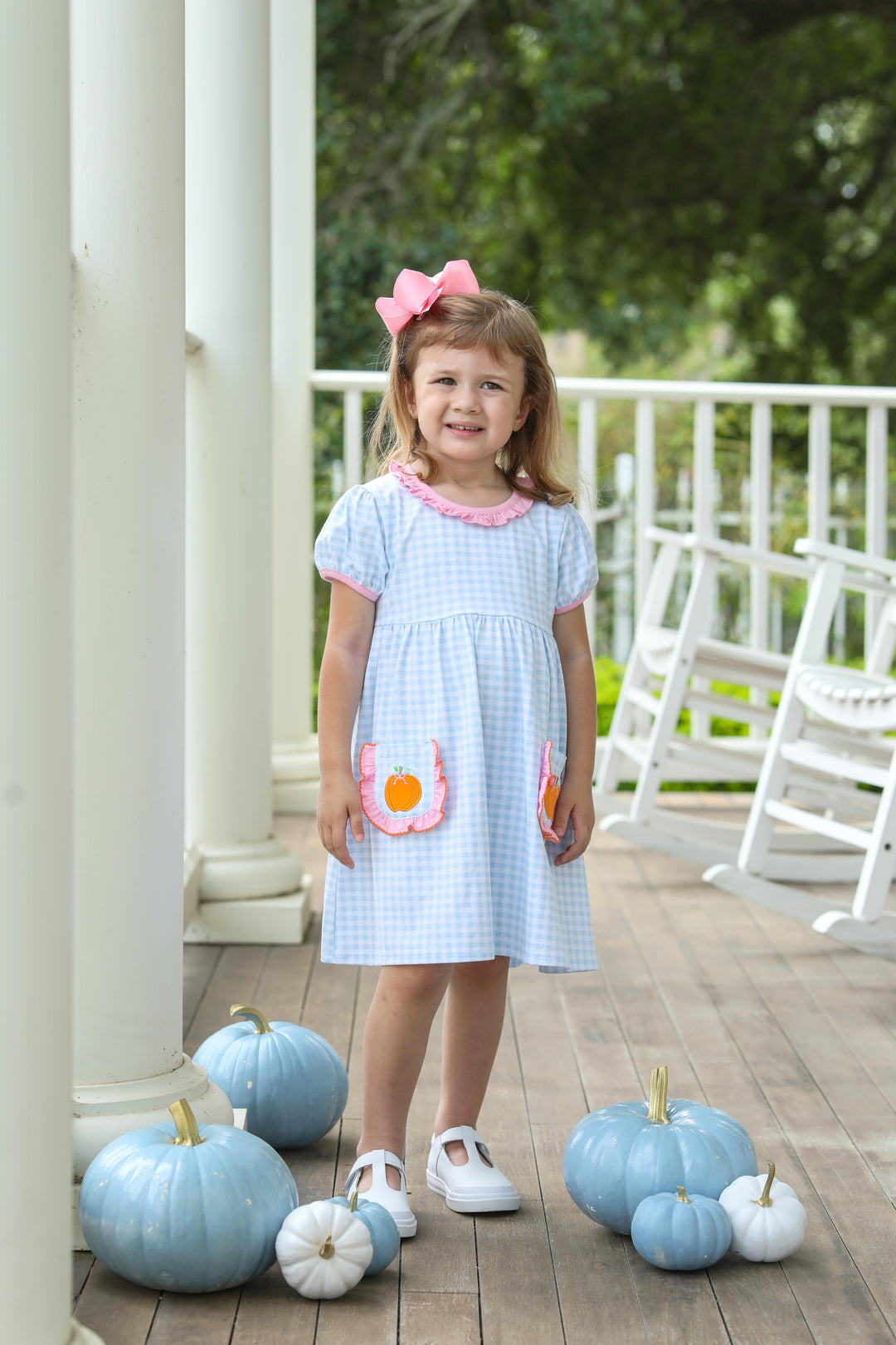 Pumpkin Short-Sleeve Dress