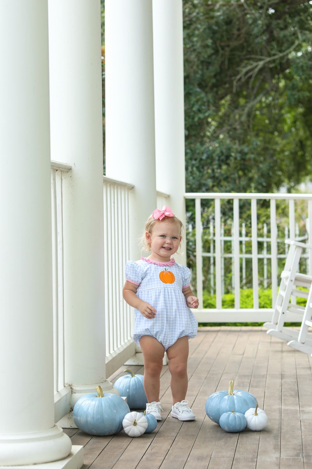 Pumpkin Short-Sleeve Ruffle Bubble