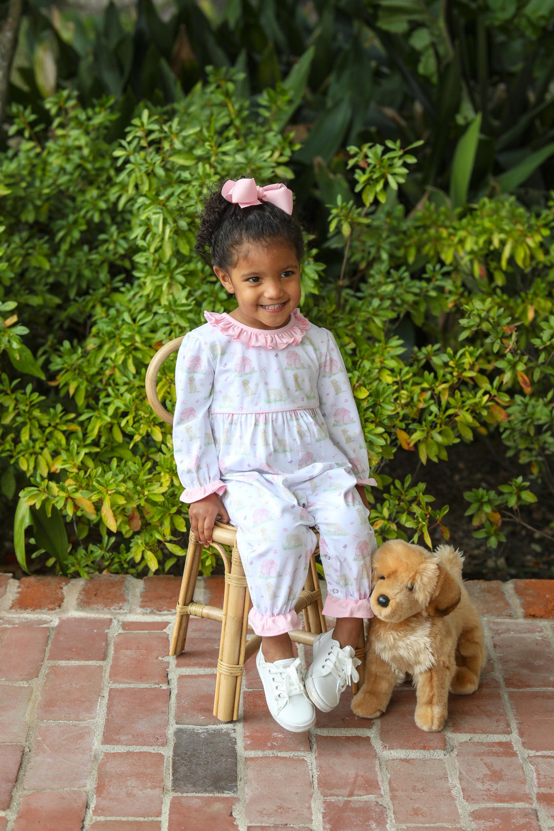Puppy Ruffle Romper