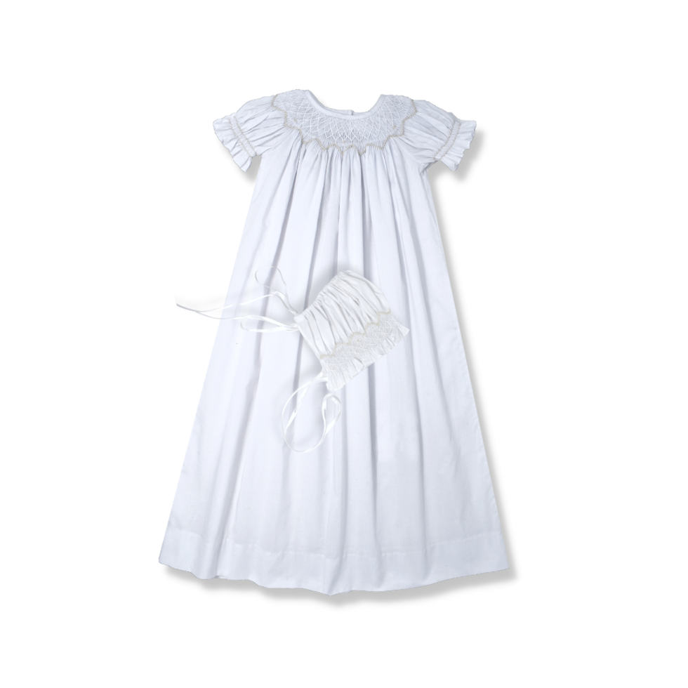 Rosebud Daygown Set - White