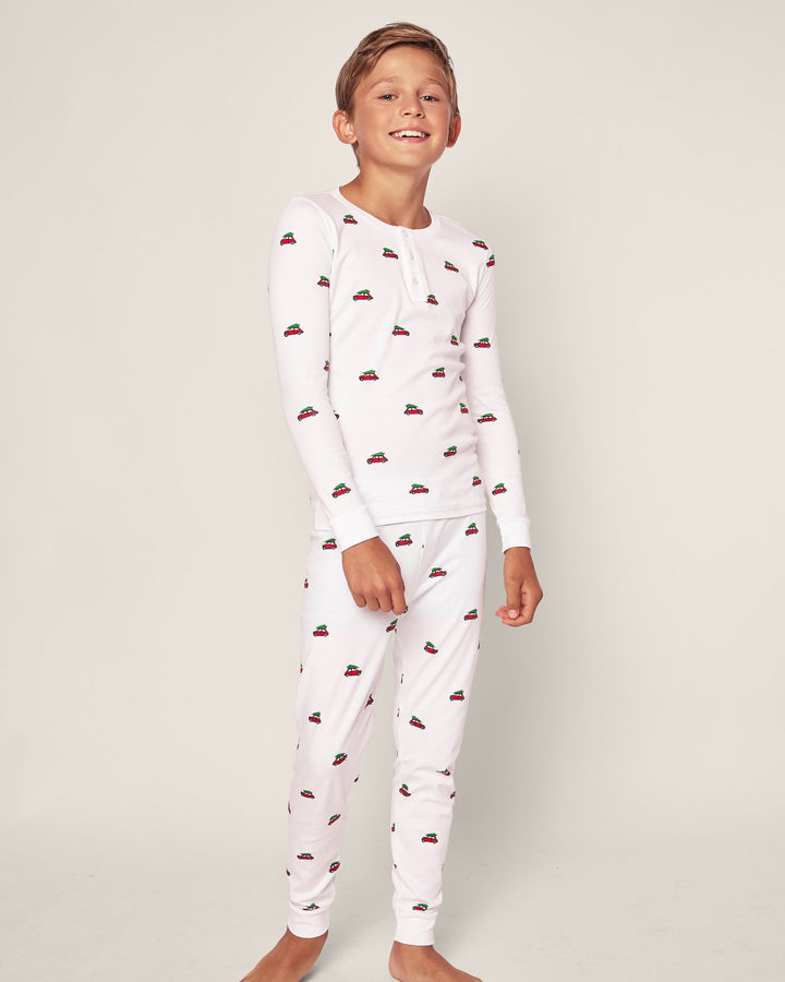 Kid's Pima Snug Fit Pajama Set in Holiday Journey