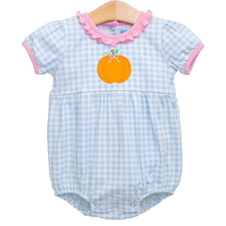 Pumpkin Short-Sleeve Ruffle Bubble