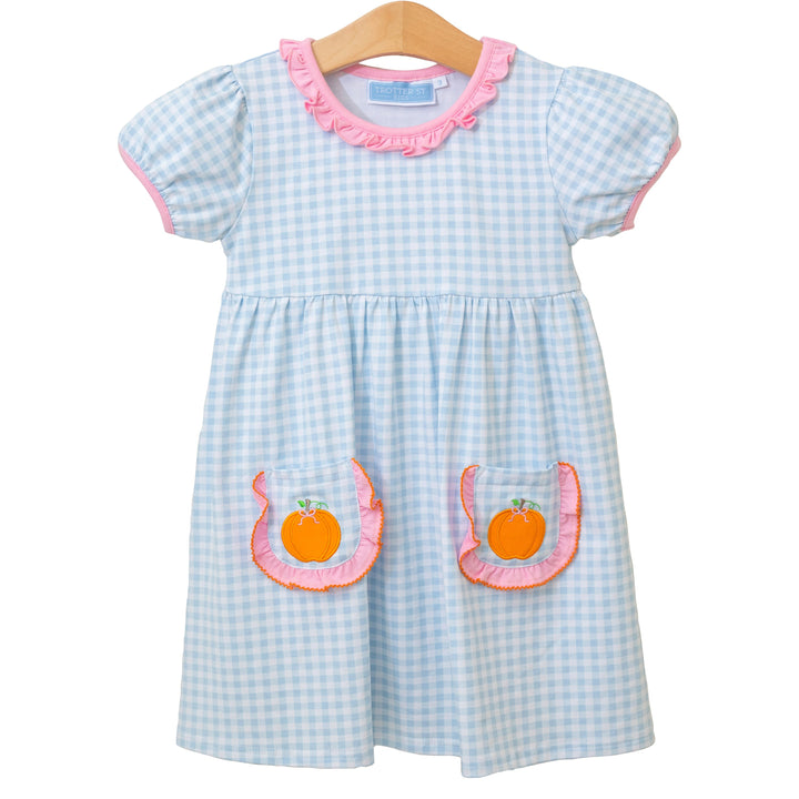 Pumpkin Short-Sleeve Dress