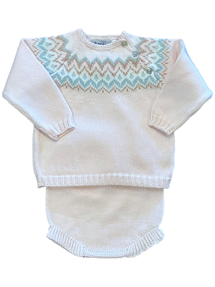 Fair Isle Diaper Set