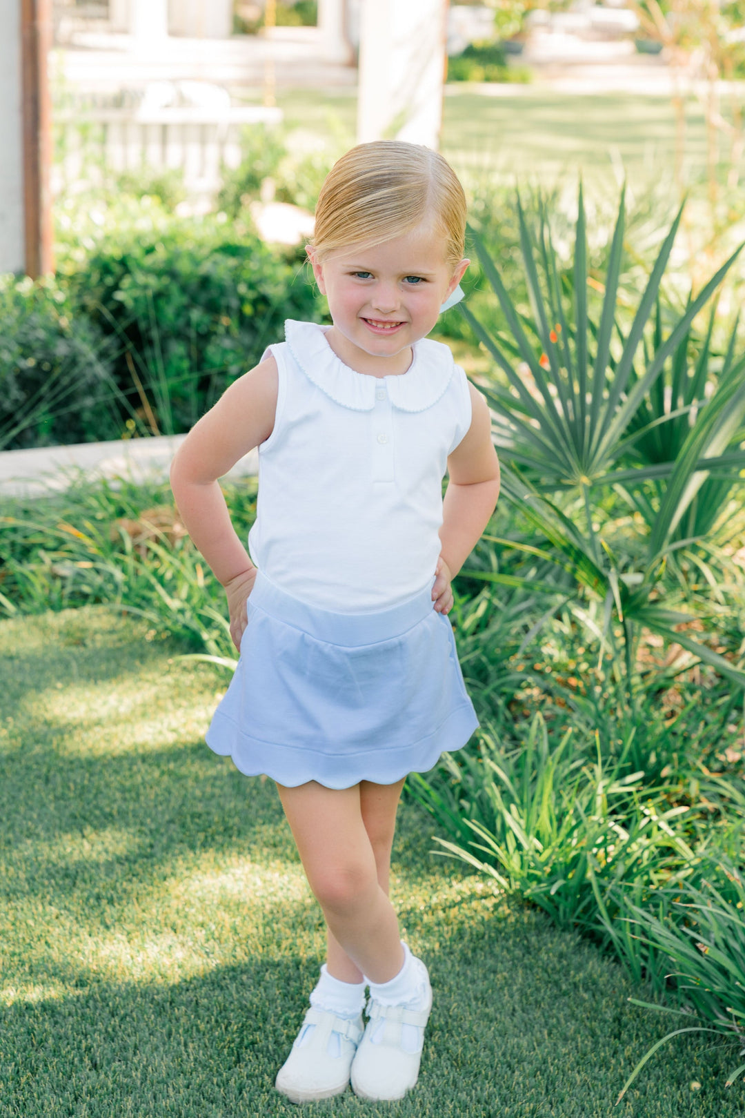 Sophie Scallop Skirt Light Blue