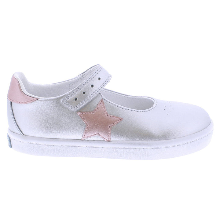 Stella Leather Mary Jane - Silver/Rose