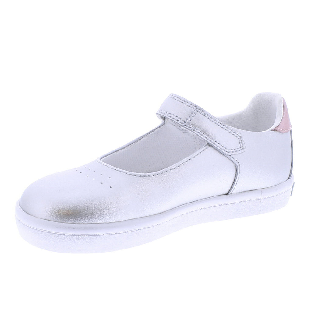 Stella Leather Mary Jane - Silver/Rose