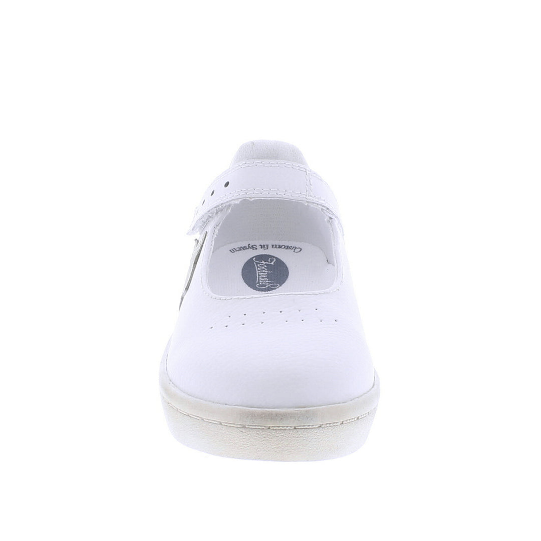 Stella Leather Mary Jane Sneaker - White / Gold