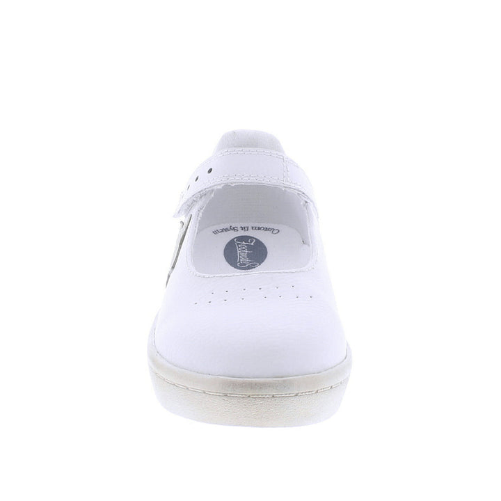 Stella Leather Mary Jane Sneaker - White / Gold