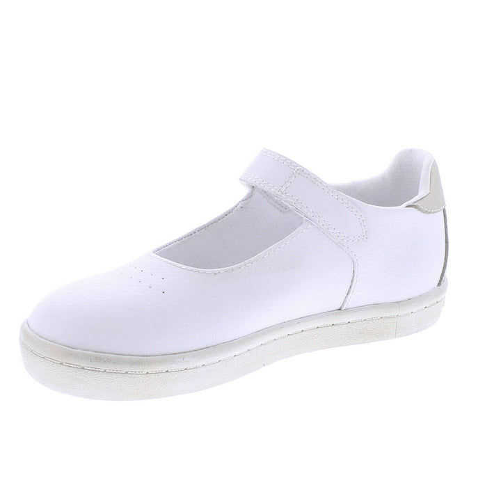 Stella Leather Mary Jane Sneaker - White / Gold