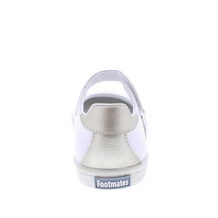 Stella Leather Mary Jane Sneaker - White / Gold