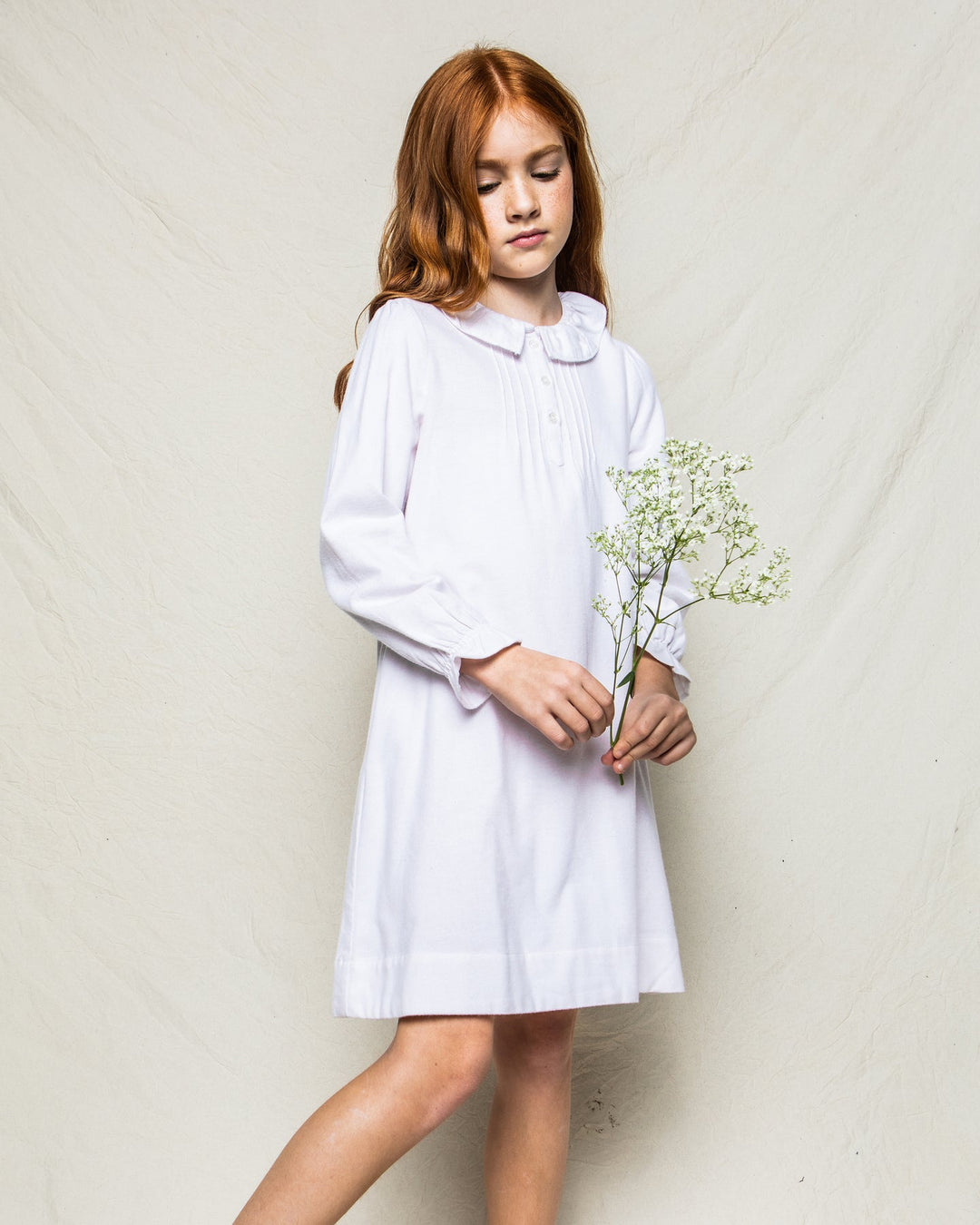 White Flannel Victoria Nightgown