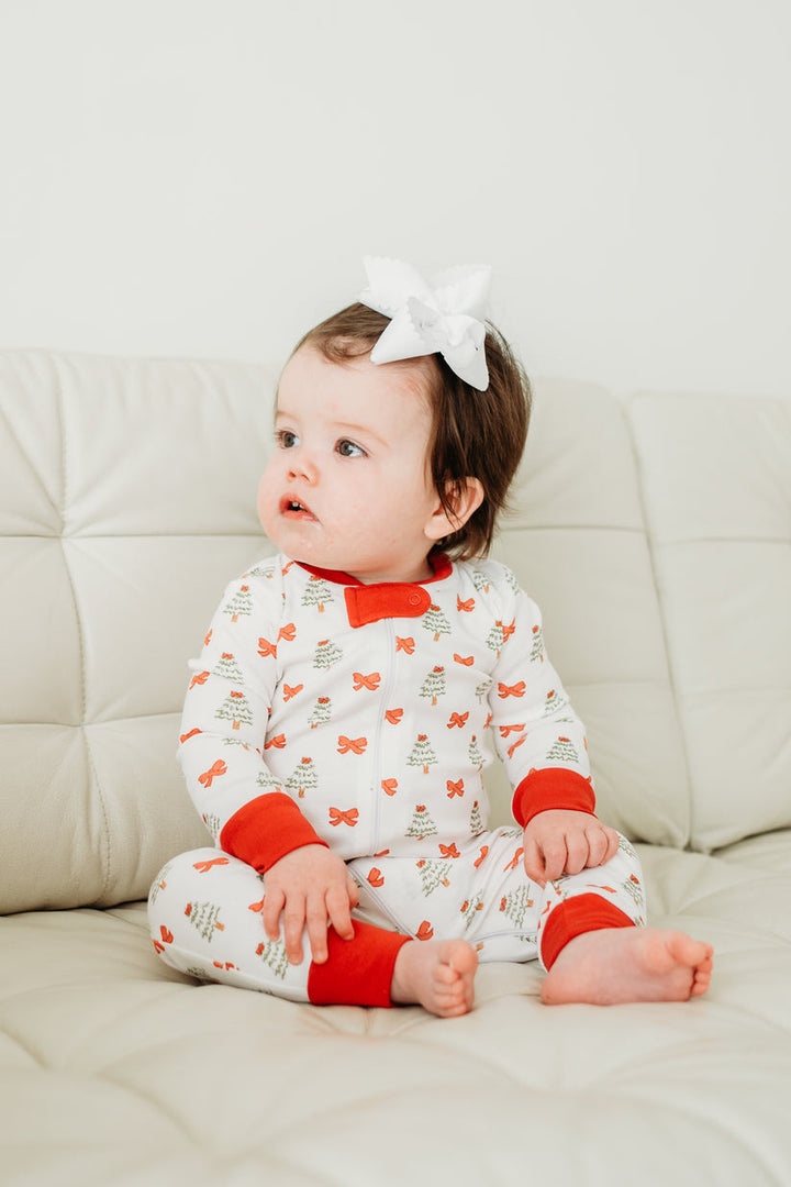 Holiday Bows One Piece PJs