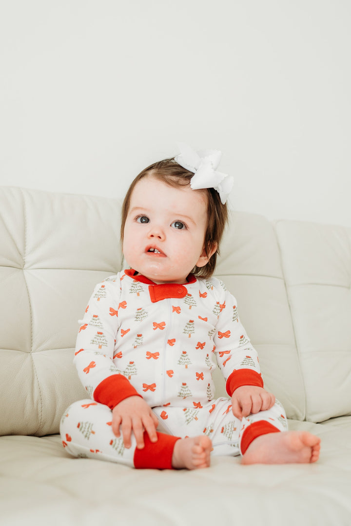 Holiday Bows One Piece PJs