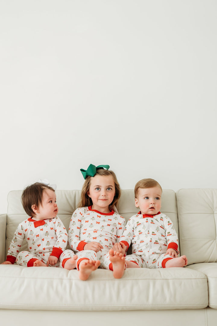 Holiday Bows One Piece PJs