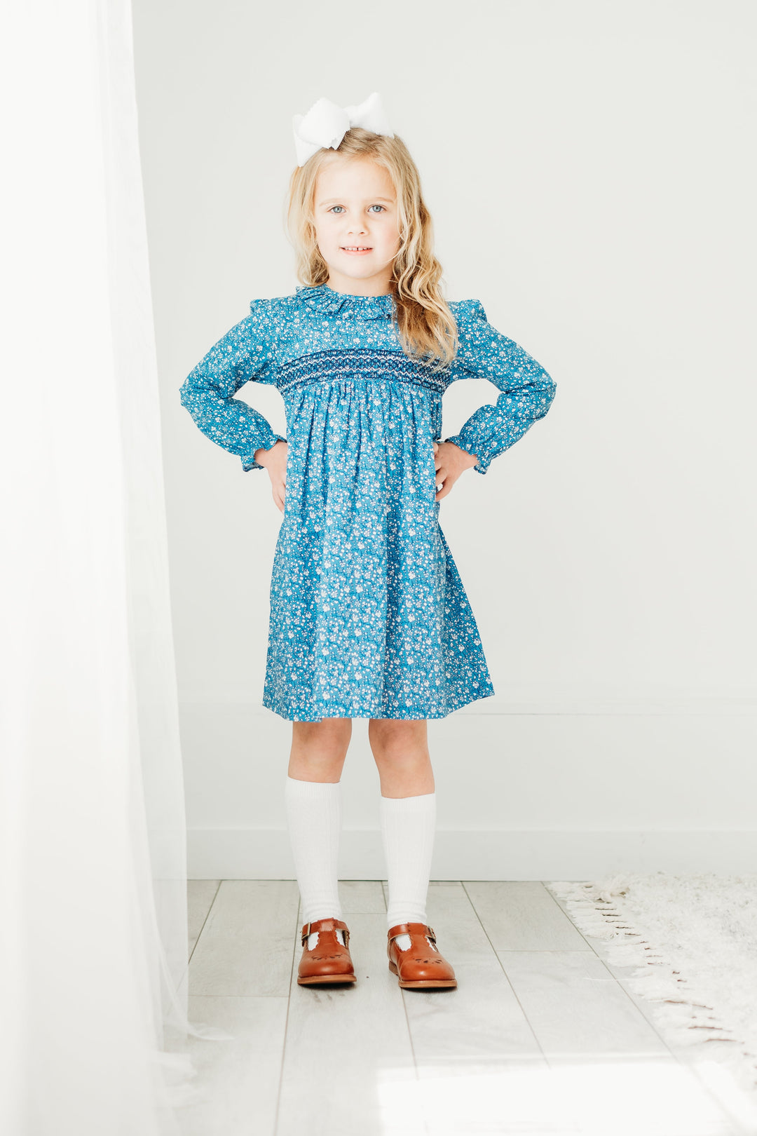 Claire Smocked Floral Dress