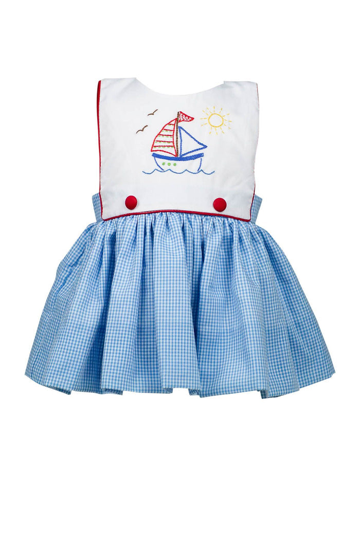 Vineyard Sailboat Girl Dress - Spring Pre-Order