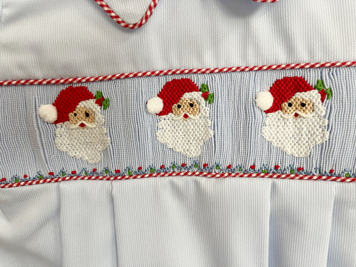 Drew Smocked Short Set- Santa