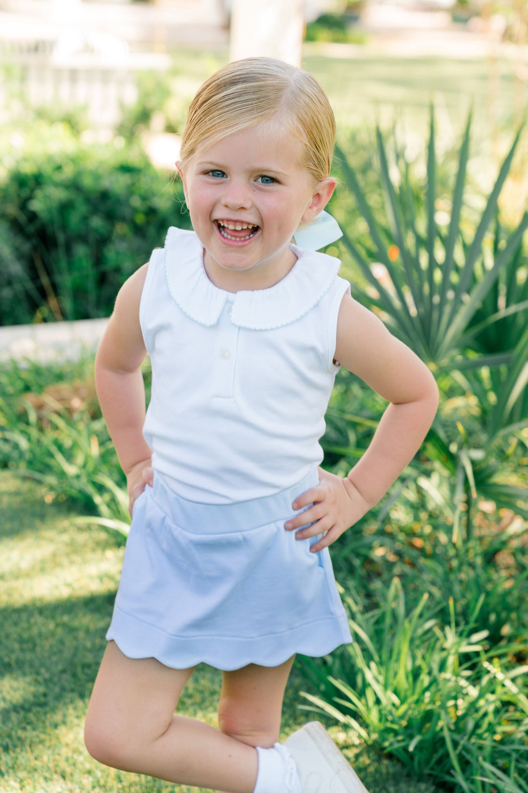 Sophie Scallop Skirt Light Blue