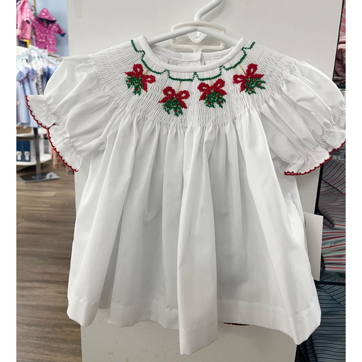 Emma Smocked Boolmer Set - Mistletoe